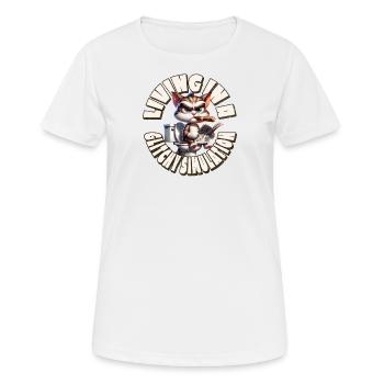 Vivre dans une simulation glitchy - T-shirt respirant Femme - blanc - Devant - AI Model Female 172 dark (172cm)