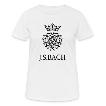 JS Bach et son sceau - T-shirt respirant Femme - blanc - Devant - AI Model Female 172 dark (172cm)