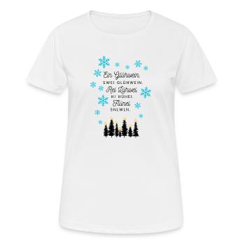Marché de Noël et de Noël : Un vin chaud... - T-shirt respirant Femme - blanc - Devant - AI Model Female 172 dark (172cm)