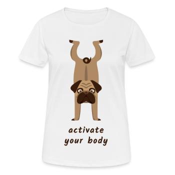 Sports canins - T-shirt respirant Femme - blanc - Devant - AI Model Female 172 dark (172cm)