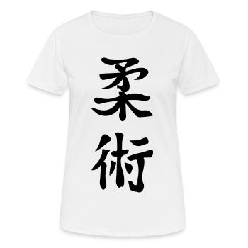 Ju Jutsu Kanji T-Shirt - Women's Breathable T-Shirt - white - Front - AI Model Female 172 dark (172cm)