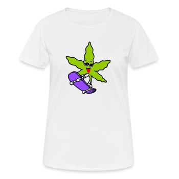Skater weed - Women's Breathable T-Shirt - white - Front - AI Model Female 172 dark (172cm)