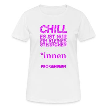 Idée cadeau Pro Gendern Féminisme Genres - T-shirt respirant Femme - blanc - Devant - AI Model Female 172 dark (172cm)