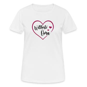 Weltbeste Oma Großmutter Best Grandma Beste Omi - Frauen T-Shirt atmungsaktiv - Weiß - Vorne - AI Model Female 172 dark (172cm)