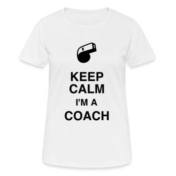 Coach / Coaching / Trainer / Sport - Frauen T-Shirt atmungsaktiv - Weiß - Vorne - AI Model Female 172 dark (172cm)