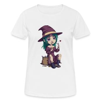 Halloween Sweet Witch - Frauen T-Shirt atmungsaktiv - Weiß - Vorne - AI Model Female 172 dark (172cm)