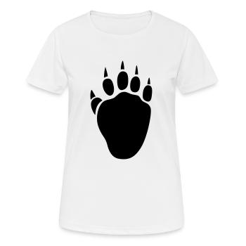 Bärentatze T-Shirtdesign - Frauen T-Shirt atmungsaktiv - Weiß - Vorne - AI Model Female 172 dark (172cm)