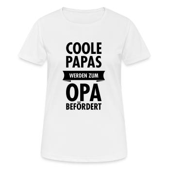 Coole Papas Werden Zum Opa Befördert - Women's Breathable T-Shirt - white - Front - AI Model Female 172 dark (172cm)