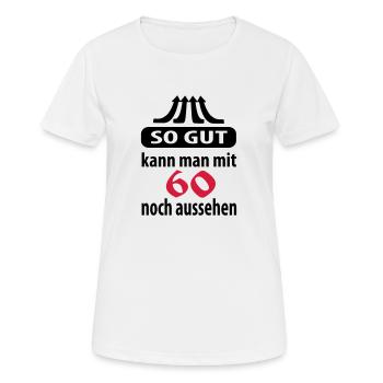 so_gut_60 - Frauen T-Shirt atmungsaktiv - Weiß - Vorne - AI Model Female 172 dark (172cm)