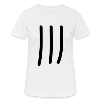 tage_zaehlen_3 - Frauen T-Shirt atmungsaktiv - Weiß - Vorne - AI Model Female 172 dark (172cm)