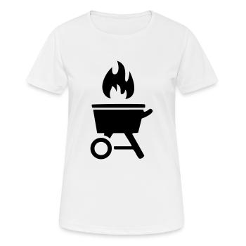 Grill - Frauen T-Shirt atmungsaktiv - Weiß - Vorne - AI Model Female 172 dark (172cm)