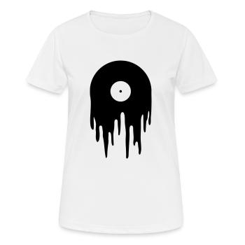 Schallplatte - Frauen T-Shirt atmungsaktiv - Weiß - Vorne - AI Model Female 172 dark (172cm)