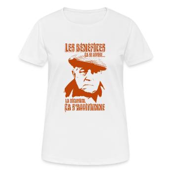 Jean Gabin - Le cave se rebiffe (Orange) - T-shirt respirant Femme - blanc - Devant - AI Model Female 172 dark (172cm)