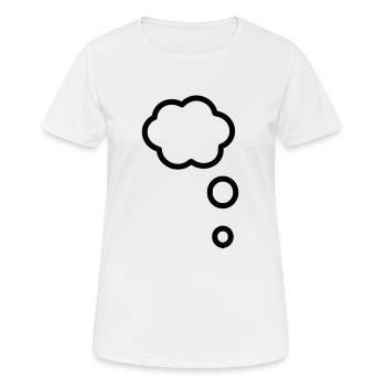 thought bubble - Women's Breathable T-Shirt - white - Front - AI Model Female 172 dark (172cm)