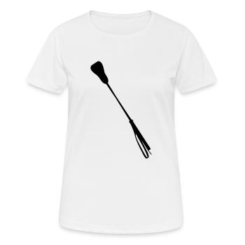 Gerte - riding crop - Frauen T-Shirt atmungsaktiv - Weiß - Vorne - AI Model Female 172 dark (172cm)