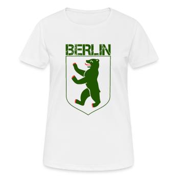 Armoiries de l'ours de Berlin - T-shirt respirant Femme - blanc - Devant - AI Model Female 172 dark (172cm)