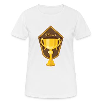 Trophy cup - Women's Breathable T-Shirt - white - Front - AI Model Female 172 dark (172cm)