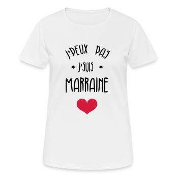 Parrain / Marraine / Filleule / Filleul - T-shirt respirant Femme - blanc - Devant - AI Model Female 172 dark (172cm)