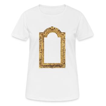 Golden Picture Frame - Women's Breathable T-Shirt - white - Front - AI Model Female 172 dark (172cm)