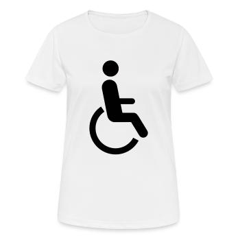 handicape fauteuil rouland icone - T-shirt respirant Femme - blanc - Devant - AI Model Female 172 dark (172cm)