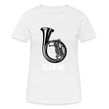 BLOW TRUMPET w - Women's Breathable T-Shirt - white - Front - AI Model Female 172 dark (172cm)