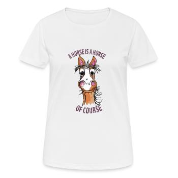 Un cheval est un cheval - T-shirt respirant Femme - blanc - Devant - AI Model Female 172 dark (172cm)