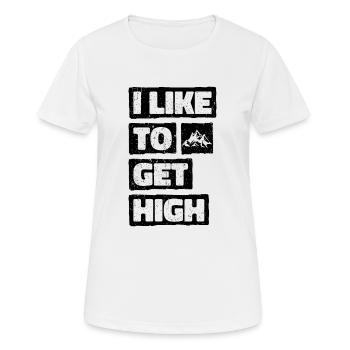 J’aime me défoncer. Randonnée Fun Conception de randonnée - T-shirt respirant Femme - blanc - Devant - AI Model Female 172 dark (172cm)