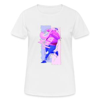 Musique drôle jazz retro song hipster vinyl party - T-shirt respirant Femme - blanc - Devant - AI Model Female 172 dark (172cm)
