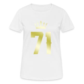 71 Couronne numérique - T-shirt respirant Femme - blanc - Devant - AI Model Female 172 dark (172cm)