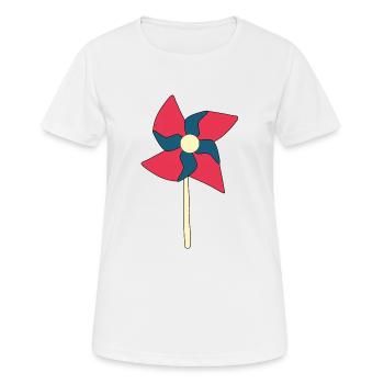 Windrad Windräder - Frauen T-Shirt atmungsaktiv - Weiß - Vorne - AI Model Female 172 dark (172cm)
