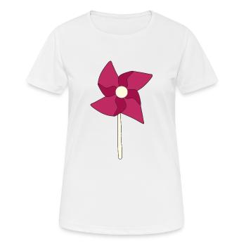 Windrad Windräder - Frauen T-Shirt atmungsaktiv - Weiß - Vorne - AI Model Female 172 dark (172cm)