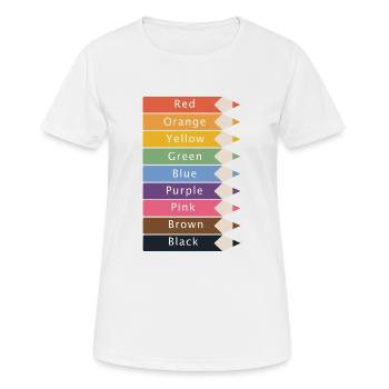 Stylos colorés - T-shirt respirant Femme - blanc - Devant - AI Model Female 172 dark (172cm)
