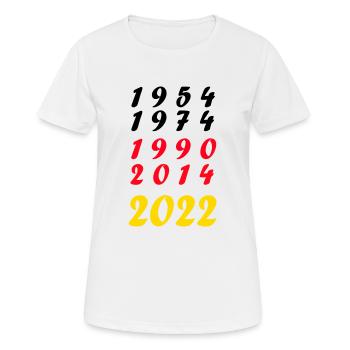 Nationalmannschaft Deutschland Fußball Weltmeister - Frauen T-Shirt atmungsaktiv - Weiß - Vorne - AI Model Female 172 dark (172cm)