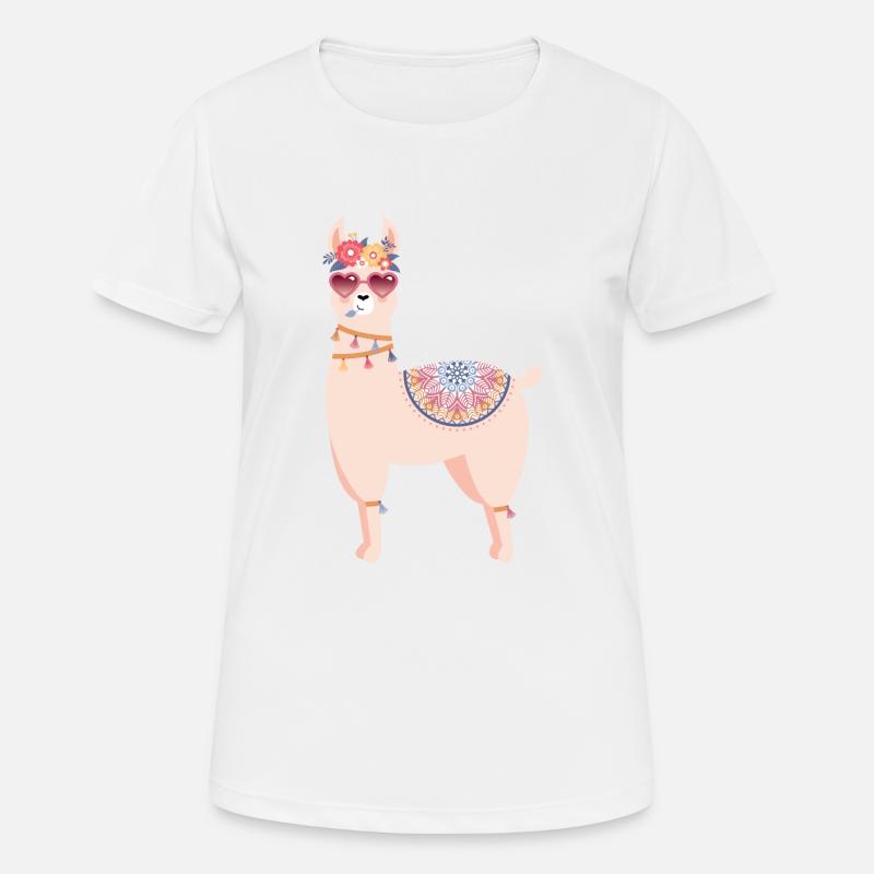 Boho Lama - Women's Breathable T-Shirt - white