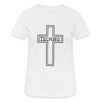 Croix techno - T-shirt respirant Femme - blanc - Devant - AI Model Female 172 dark (172cm)
