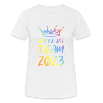 Après-ski 2023 - Women's Breathable T-Shirt - white - Front - AI Model Female 172 dark (172cm)