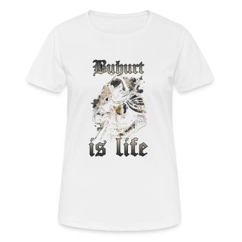 Buhurt Hobby Ritter Outfit Buhurt Turnier Krieger - Frauen T-Shirt atmungsaktiv - Weiß - Vorne - AI Model Female 172 dark (172cm)