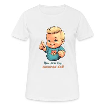 Tu es mon père préféré! - T-shirt respirant Femme - blanc - Devant - AI Model Female 172 dark (172cm)