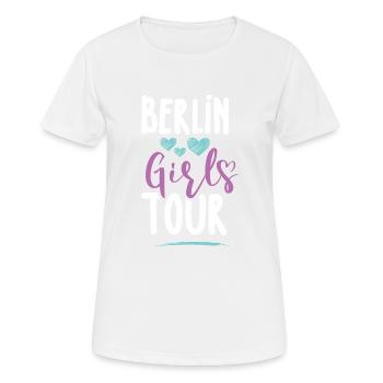 Berlin Girls Tour - Women's Breathable T-Shirt - white - Front - AI Model Female 172 dark (172cm)