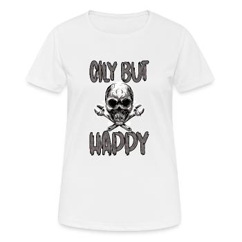 Oily But Happy 4 - Frauen T-Shirt atmungsaktiv - Weiß - Vorne - AI Model Female 172 dark (172cm)