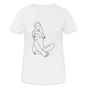 Chemise 2 - T-shirt respirant Femme - blanc - Devant - AI Model Female 172 dark (172cm)