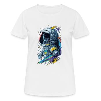 Astronaute - T-shirt respirant Femme - blanc - Devant - AI Model Female 172 dark (172cm)