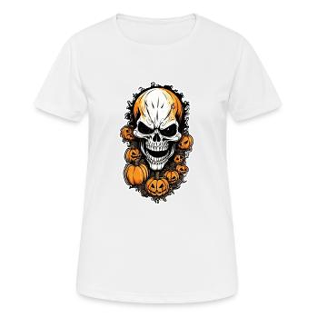 Halloween-Totenkopf und Monster - Frauen T-Shirt atmungsaktiv - Weiß - Vorne - AI Model Female 172 dark (172cm)