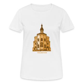 Église paroissiale de Traunstein, Chiemgau, Haute-Bavière - T-shirt respirant Femme - blanc - Devant - AI Model Female 172 dark (172cm)