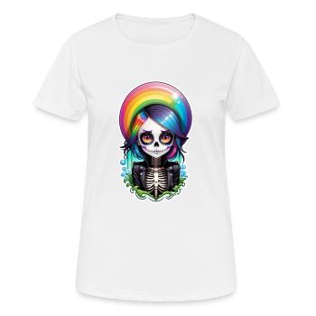 Halloween - Rock & Regenbogen - Frauen T-Shirt atmungsaktiv - Weiß - Vorne - AI Model Female 172 dark (172cm)