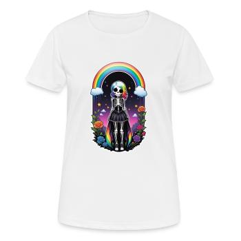 Halloween - Rock & Regenbogen - Frauen T-Shirt atmungsaktiv - Weiß - Vorne - AI Model Female 172 dark (172cm)