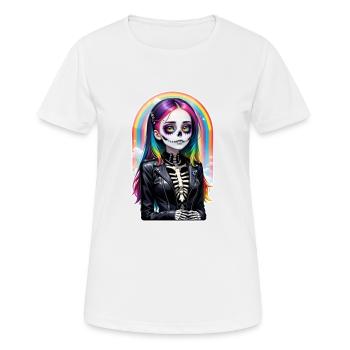 Halloween - Rock & Regenbogen - Frauen T-Shirt atmungsaktiv - Weiß - Vorne - AI Model Female 172 dark (172cm)