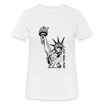 New York City - Frauen T-Shirt atmungsaktiv - Weiß - Vorne - AI Model Female 172 dark (172cm)