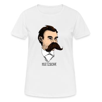 Nietzsche - T-shirt respirant Femme - blanc - Devant - AI Model Female 172 dark (172cm)