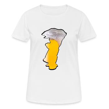 Elsässer Bier - Frauen T-Shirt atmungsaktiv - Weiß - Vorne - AI Model Female 172 dark (172cm)